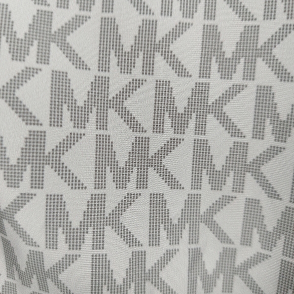 MICHAEL KORS MENS Logo Tape Baseball Jacket size medium Black and Gray - Picture 6 of 7